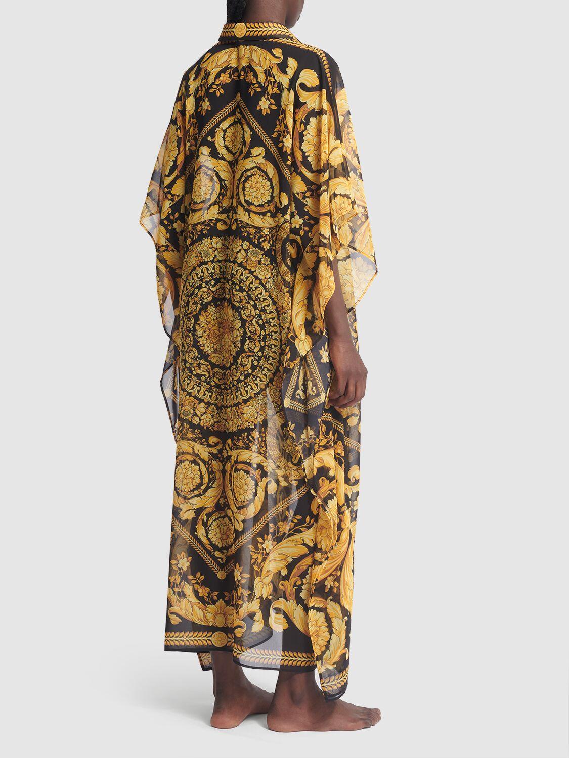 VERSACE ワンピース Barocco chiffon kaftan1008477 Barocco chiffon kaftan in white - Versace | Mytheresa