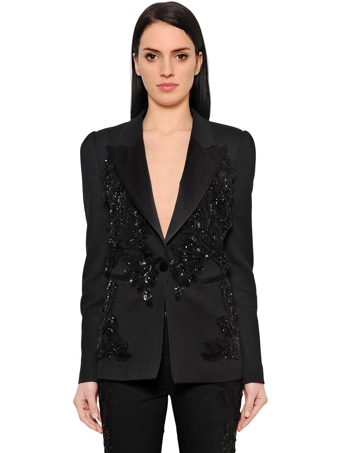 Veste De Smoking À Paillettes Zuhair Murad en coloris Noir | Lyst