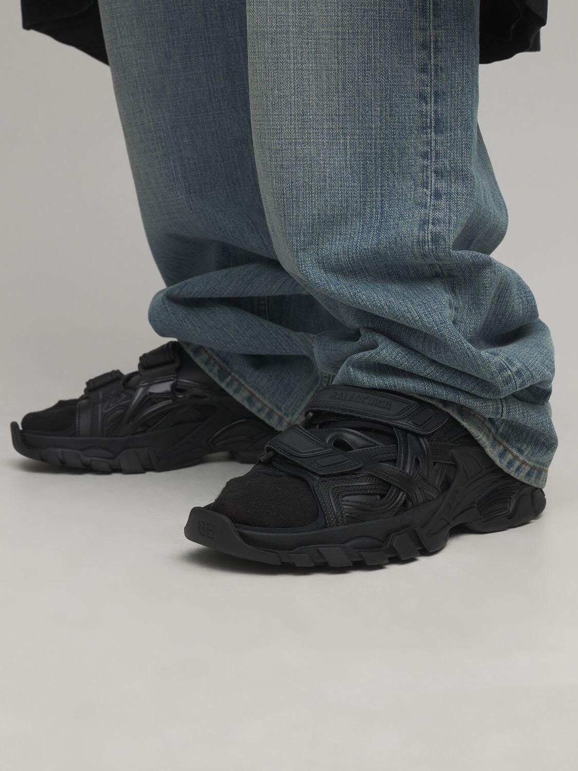 Balenciaga Track Sandals in Black for Men | Lyst