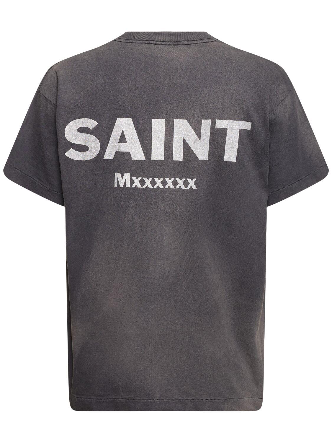 Saint Michael Evangelion X Saint Mx6 T-shirt in Gray for Men Saint Michael Evangelion X Saint Mx6 T-shirt in Gray for Men