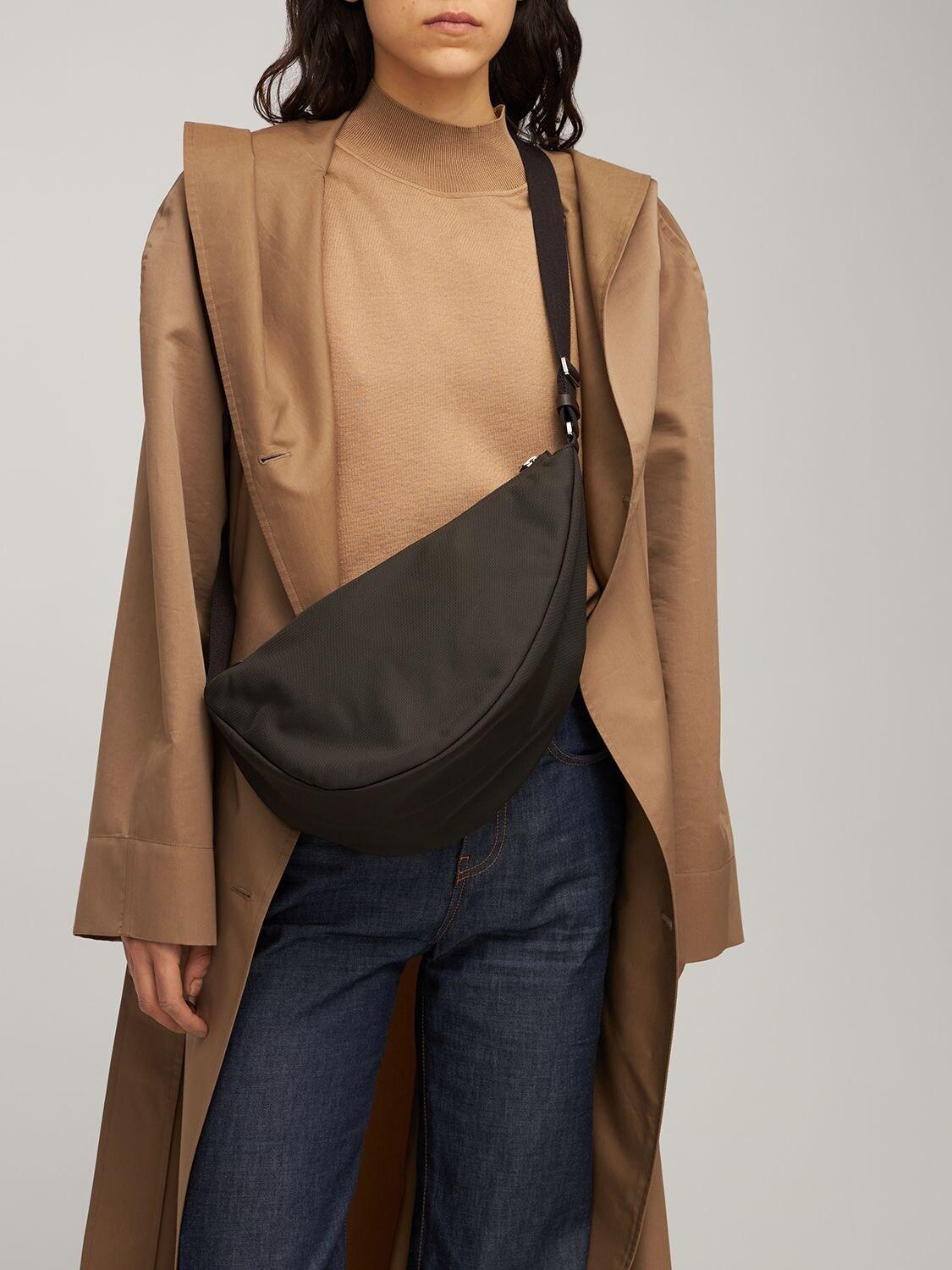 THE ROW Slouchy Banana Two leather-trimmed canvas shoulder bag