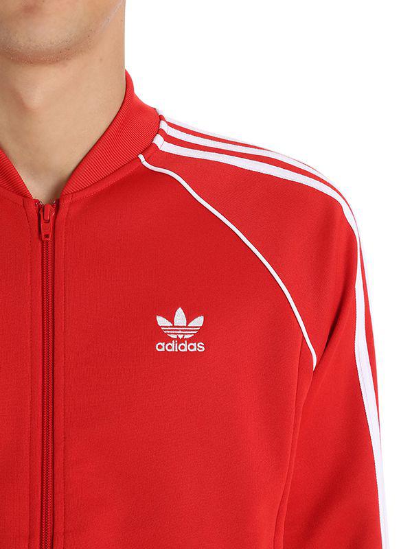 adidas Originals Firebird Tricot Track Jacket in Red for Men | Lyst