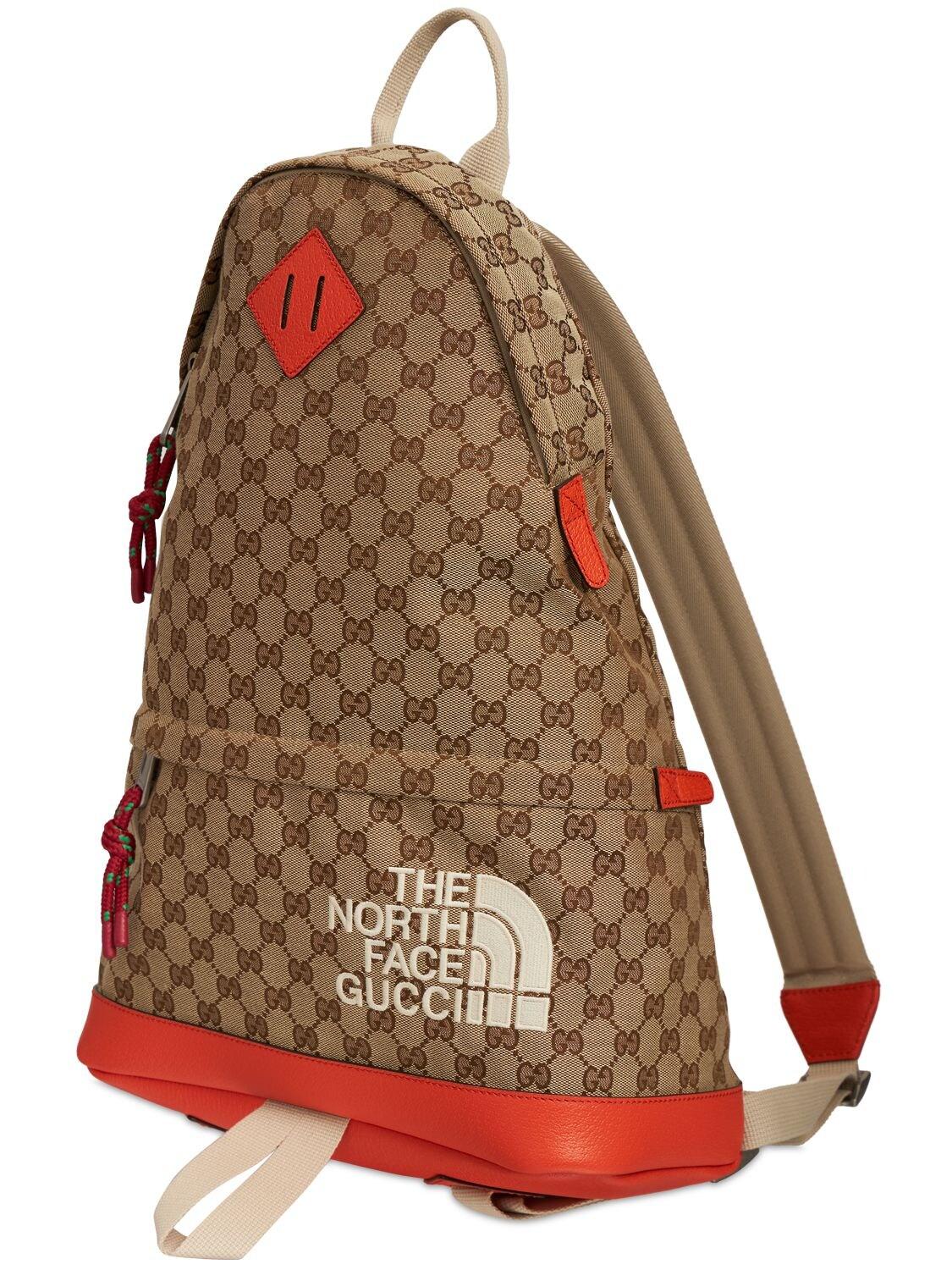 Gucci X The North Face Gg Canvas Backpack in Natural for Men | Lyst