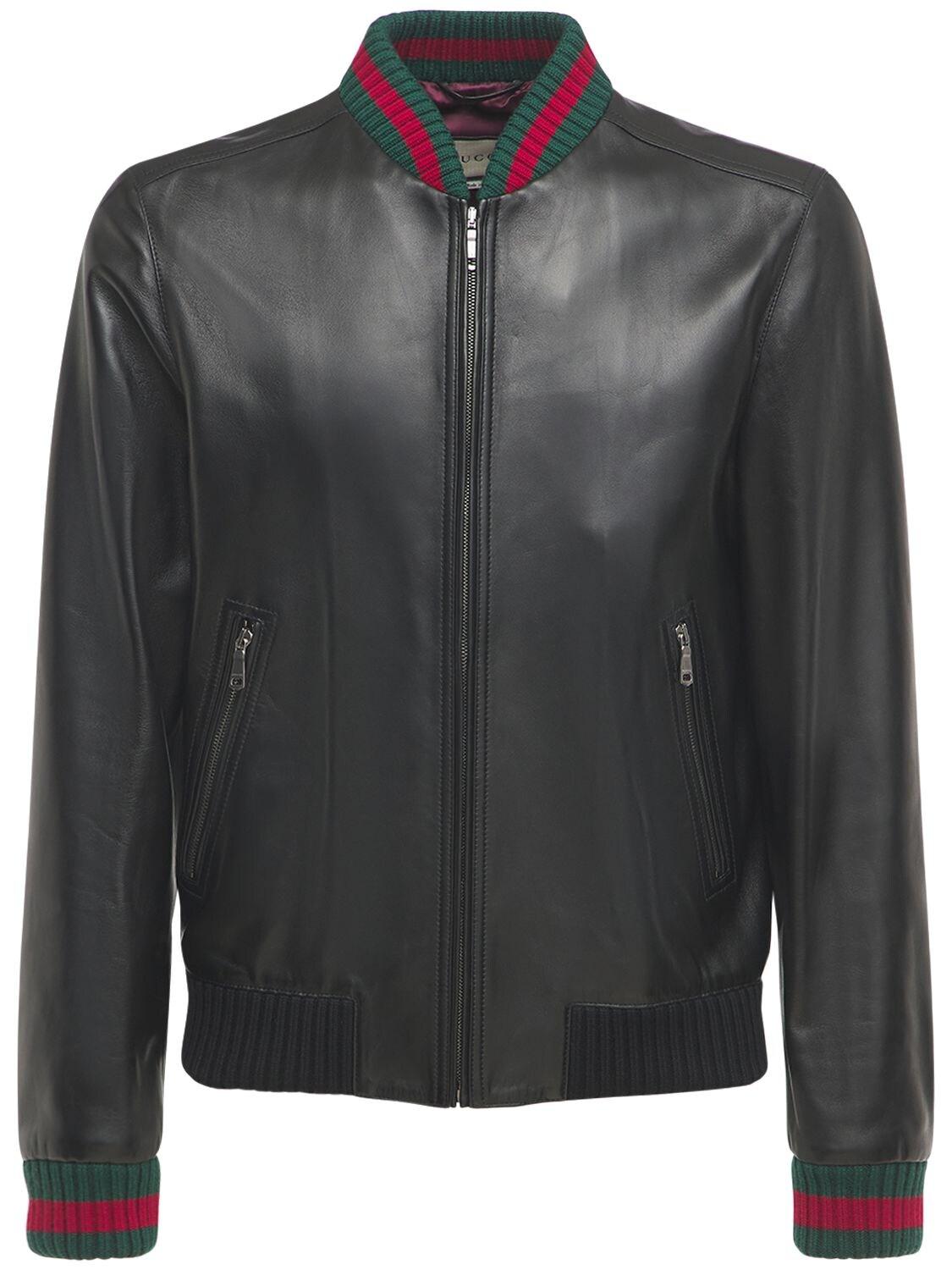 Gucci Jacket With Web in Black for Men | Lyst