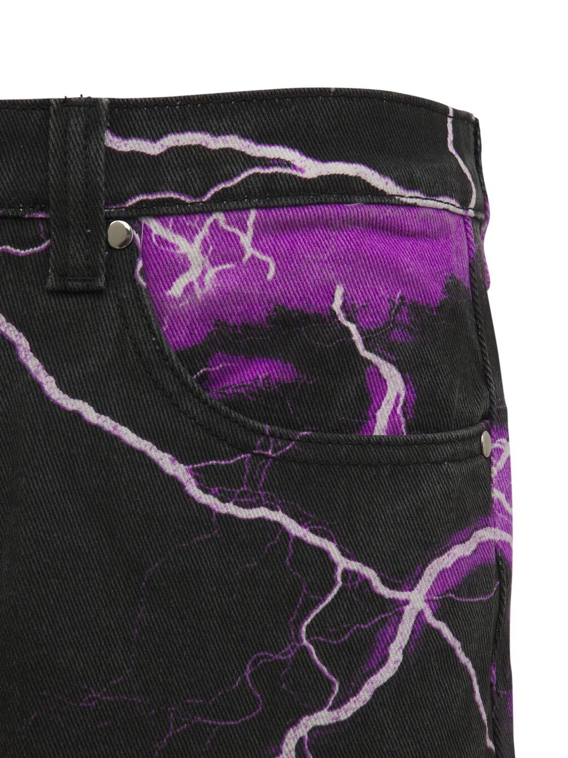 Jaded London Lightning Printed Skater Jeans in Black for Men