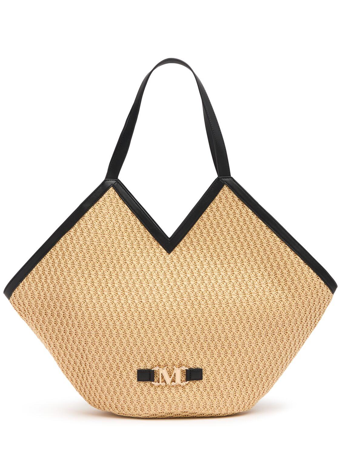 Max Mara Luigi ラフィア風クラッチ ナチュラル | Lyst