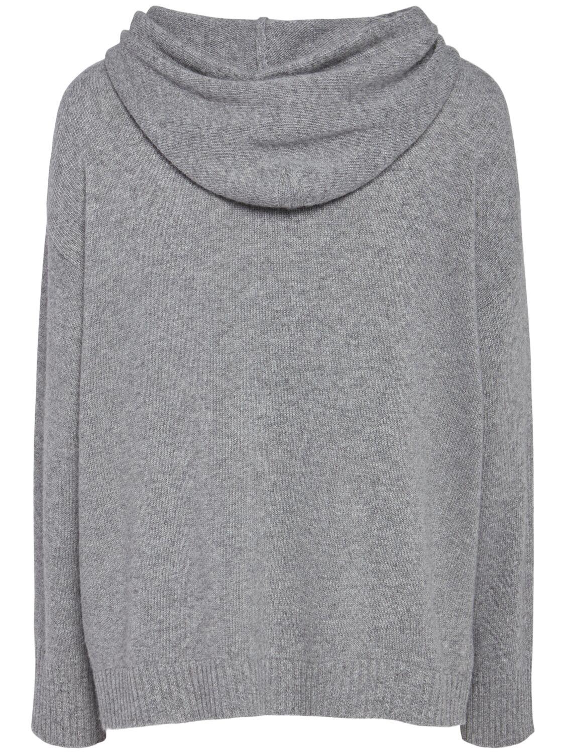 Weekend by Maxmara Scenico Viscose \u0026 Cashmere Hoodie in Grey | Lyst UK