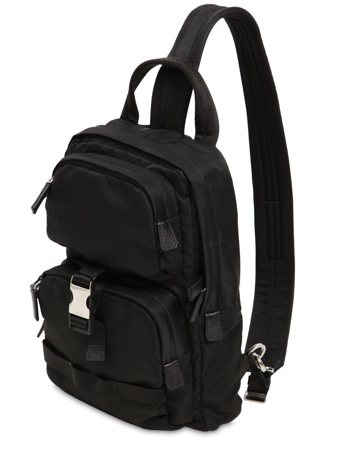 Prada Single Strap Backpack in Black for Men Lyst UK