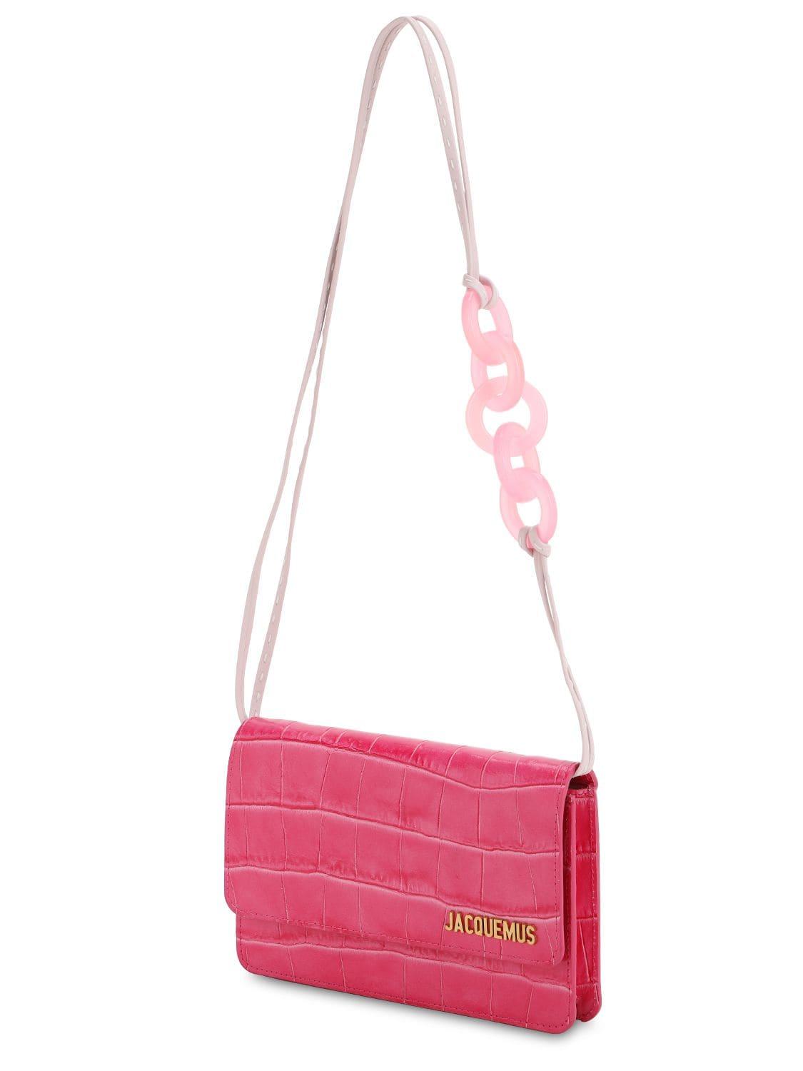 Jacquemus Leather Riviera Bag in Pink | Lyst