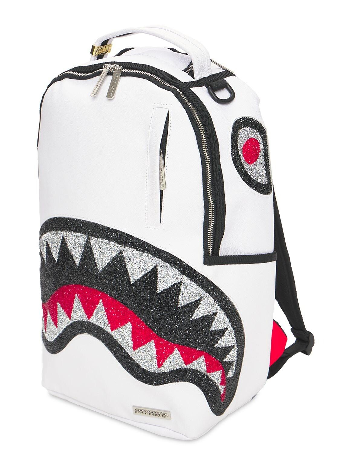 Sprayground Trinity 2.0 Shark Backpack in White for Men | Lyst