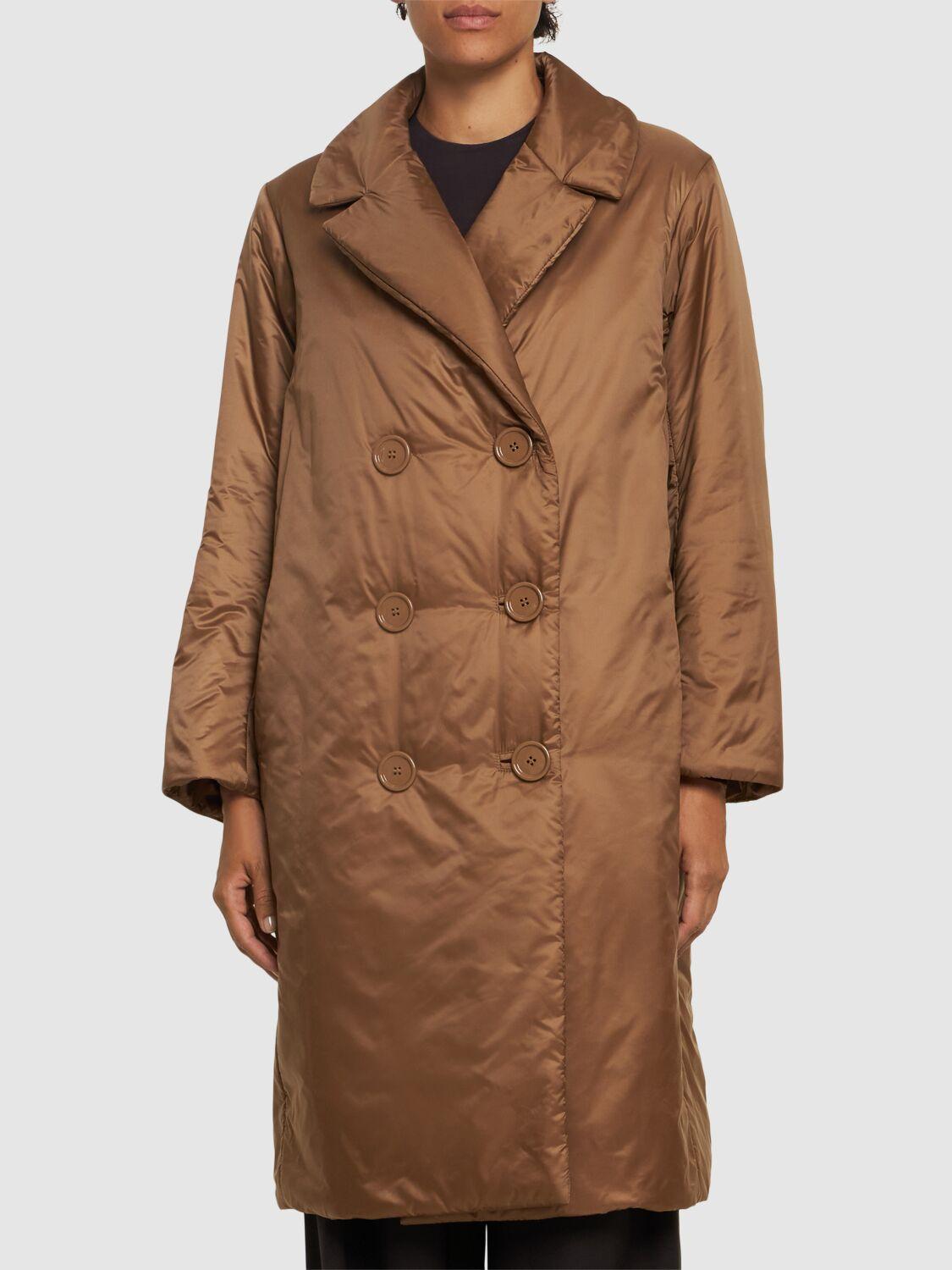 【Max Mara】 Greenco ウォータープルーフ ロングジャケット Max Mara Greenco Padded Waterproof Long Jacket in Brown | Lyst