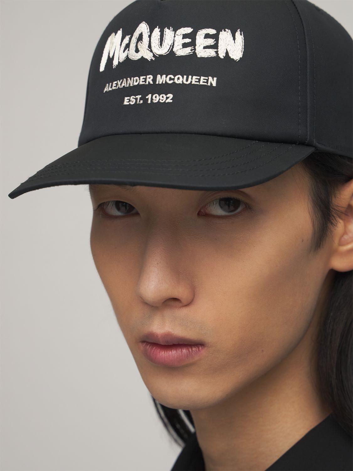 Alexander McQueen Synthetic Hat Mcqueen Graffiti in Black for Men Save 3% Mens Hats Alexander McQueen Hats 