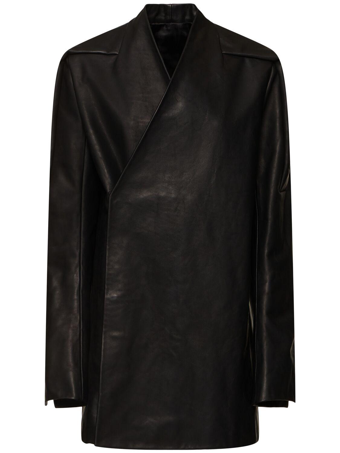 Rick Owens レディース ブラック Officer レザージャケット ジャケット
