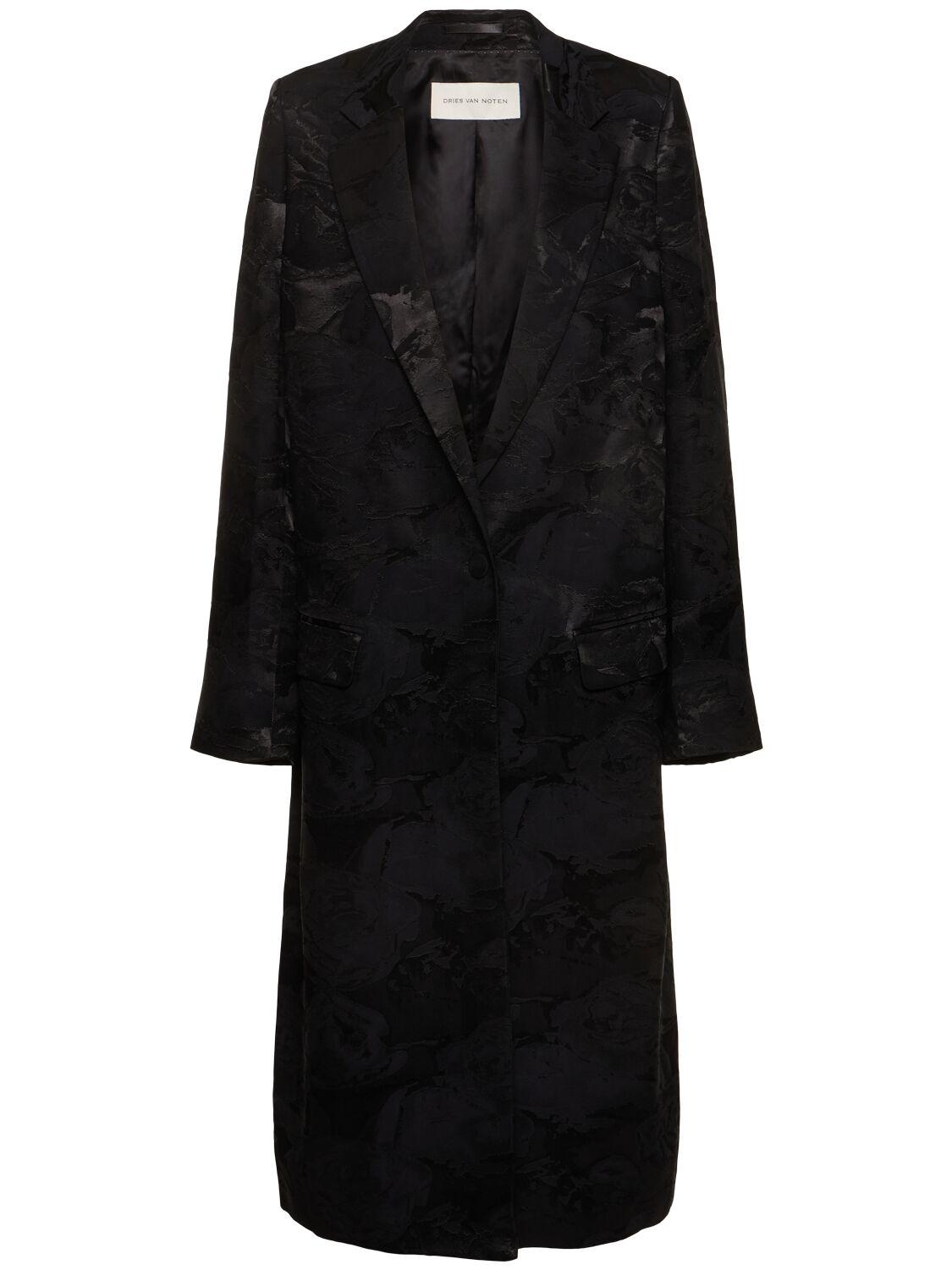 Dries Van Noten ウィメンズ 七分袖 ロングコクーンコート Dries Van Notenのピンク ロング コクーンコートがセール中