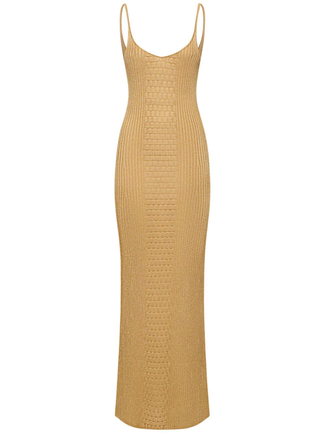 Gold knitted hotsell dress missguided