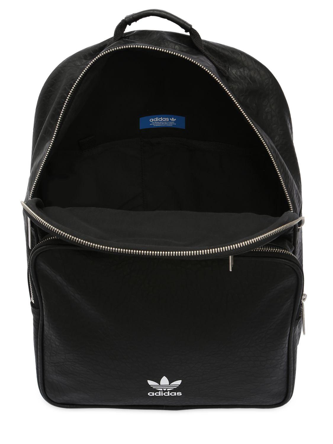 adidas Originals Ac F Bp Classic Faux Leather Backpack in Black - Lyst