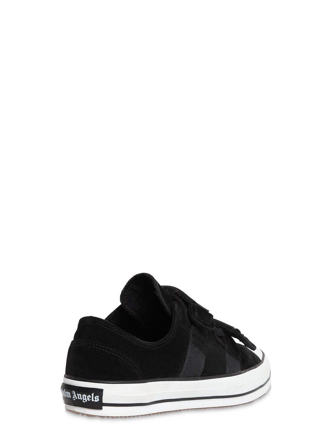 palm angels black logo vulcanized sneakers