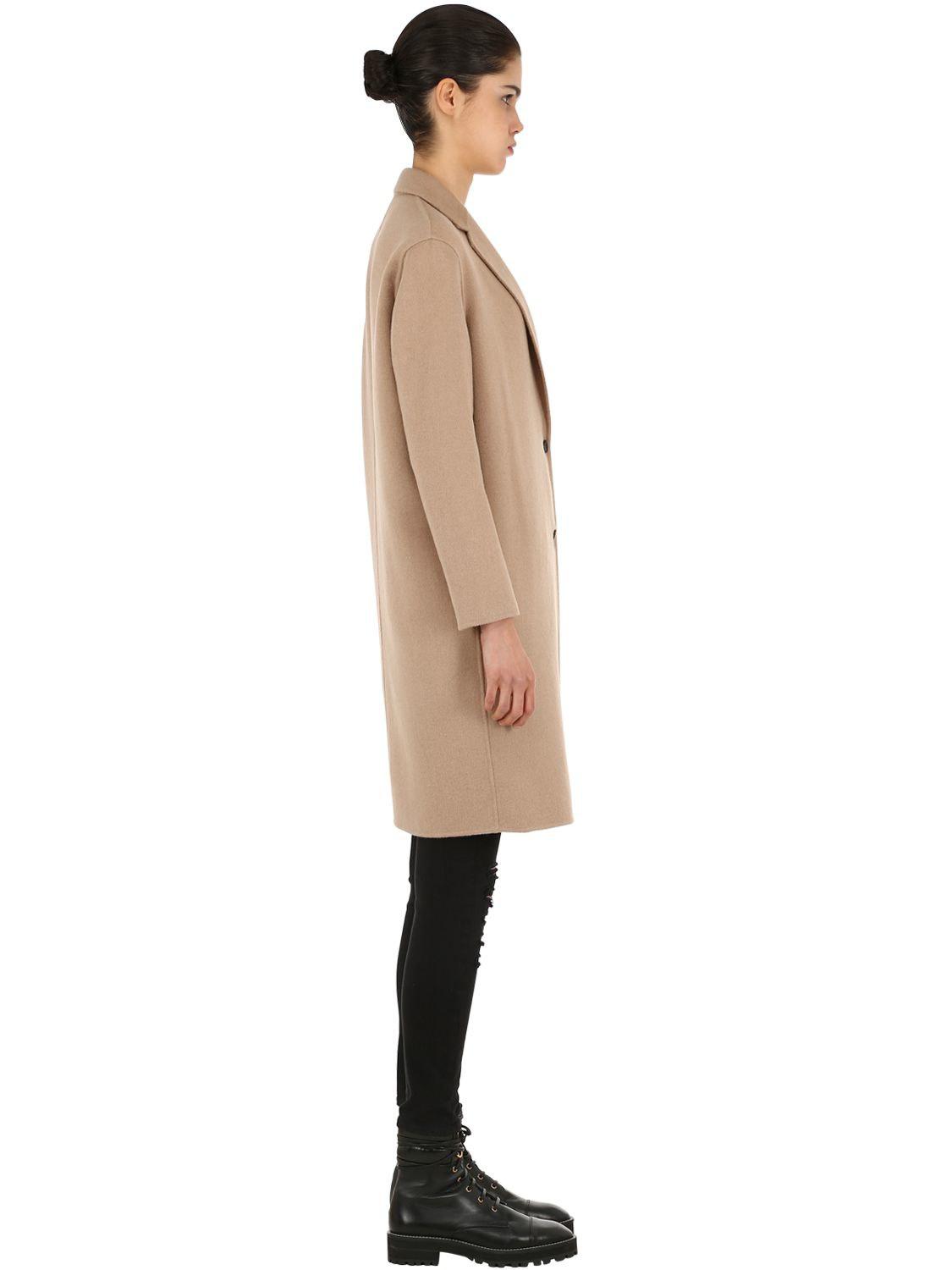 all saints anya camel coat