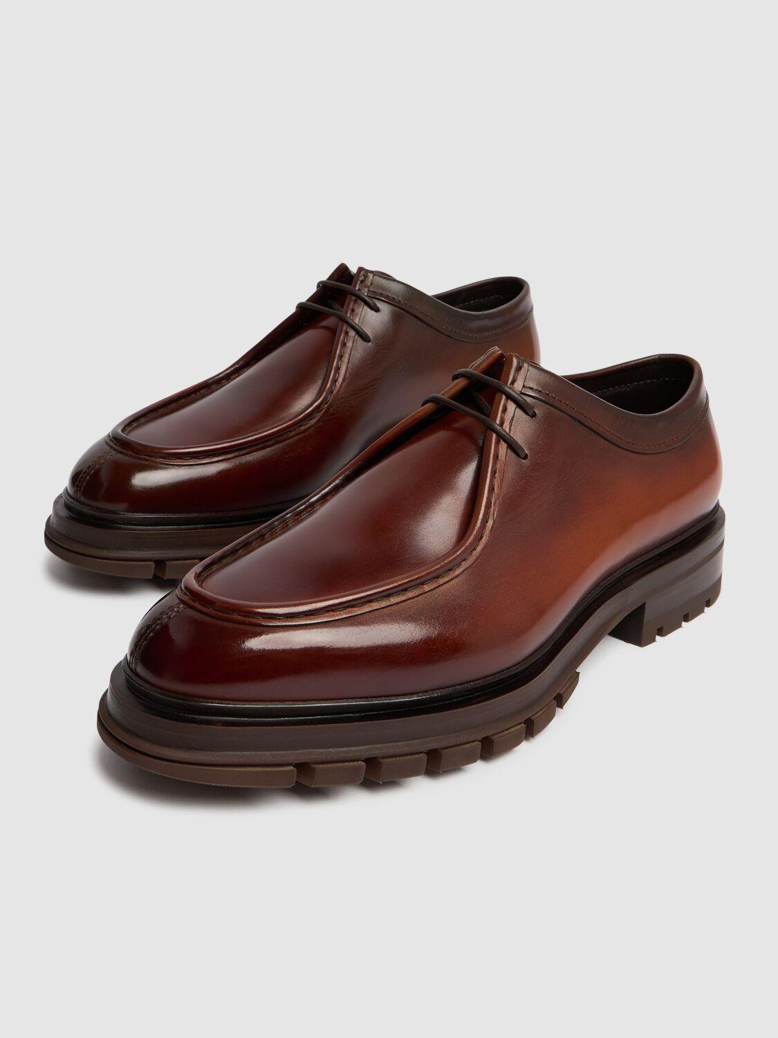 Santoni メンズ ブラウン Emylyn シューズ レースアップ