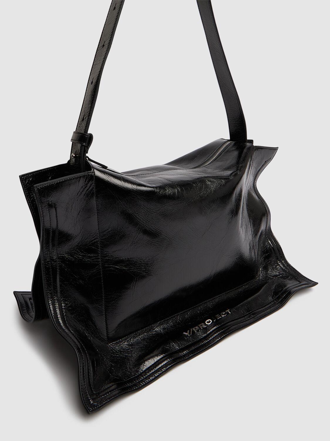 Y. Project Wire Cabas Leather Shoulder Bag in Black | Lyst