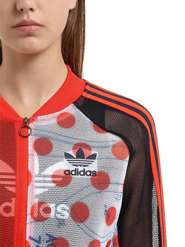 Adidas Originals Osaka Patchwork Track Jacket In Red Lyst