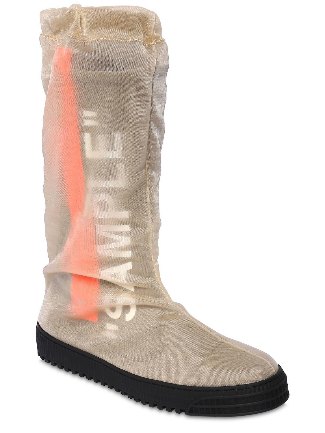 off white sample boots