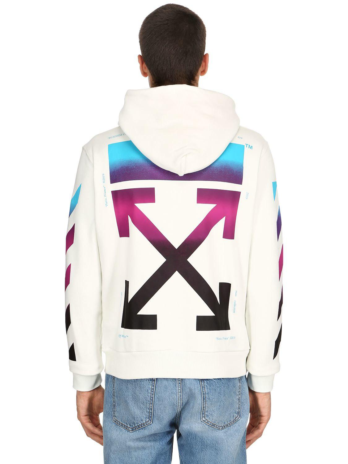 Off-White c/o Virgil Abloh Hoodie Aus Fleece Mit Zip Und Druck in Weiß für  Herren | Lyst DE