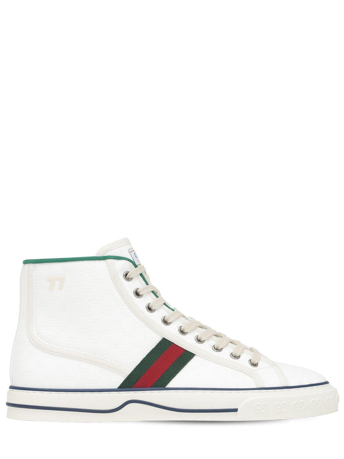 Gucci Gg Mignon Jacquard Tennis 1977 Sneakers in White for Men - Lyst