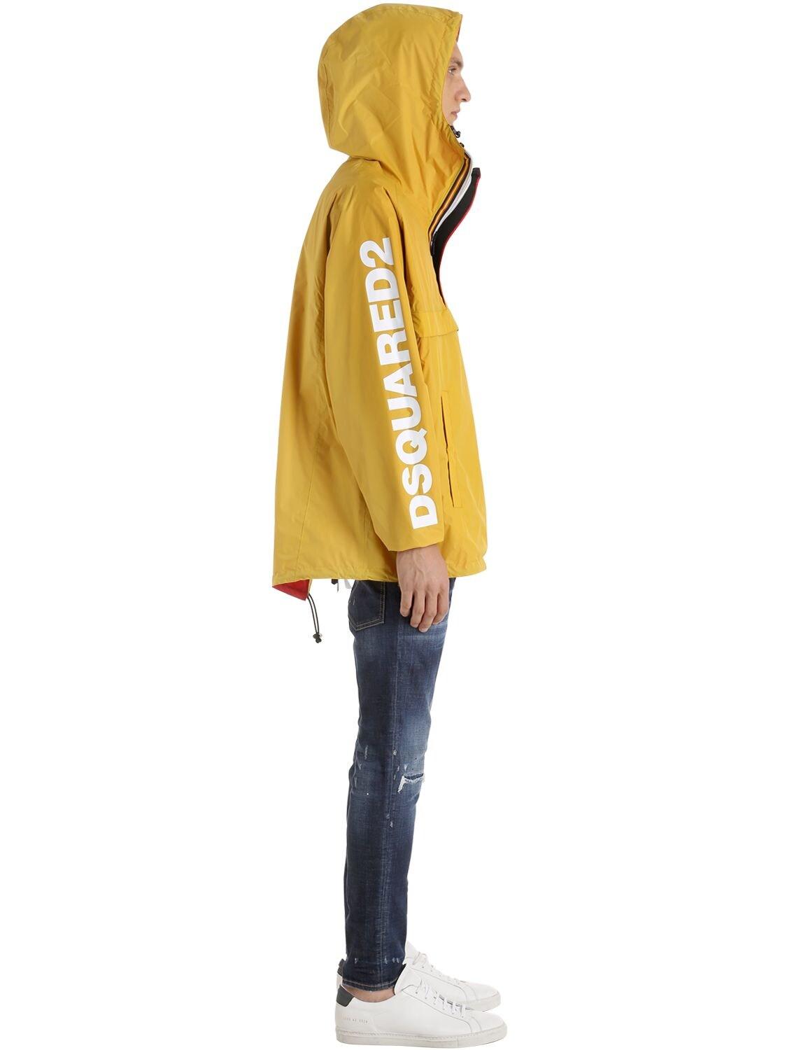 DSquared² Synthetic K-way Reversible Nylon Rain Jacket in Red/Yellow (Red)  for Men - Lyst