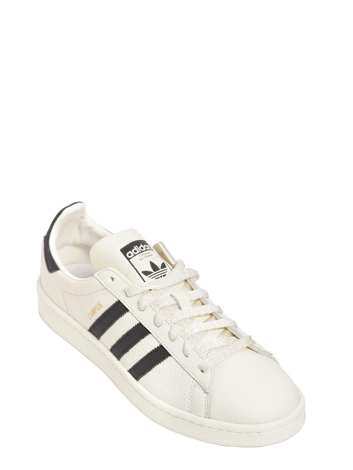 adidas campus white leather