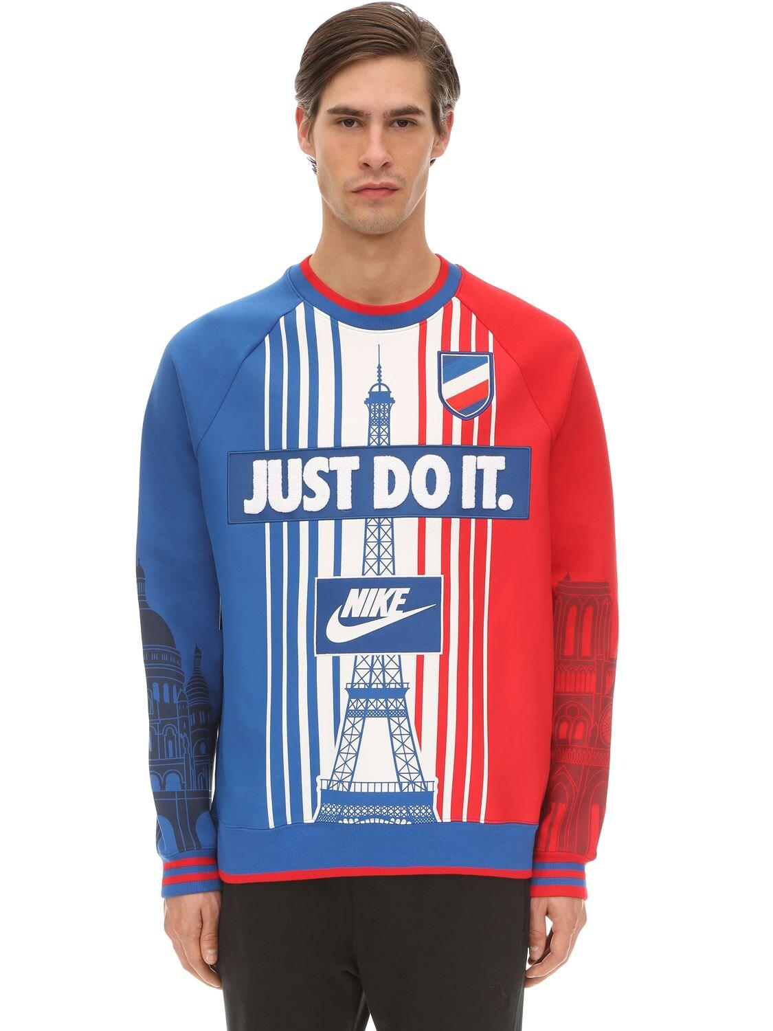 Nike City Pack Paris Cotton Blend Sweatshirt in Blue for Men | Lyst Canada