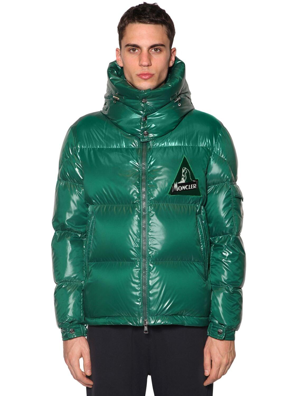 Moncler Ecrins Quilted Shell Hooded Down Jacket Green