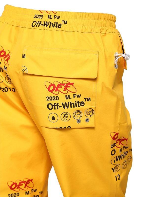 Off-White c/o Virgil Abloh Yellow Goretex Lounge Pants for Men | Lyst