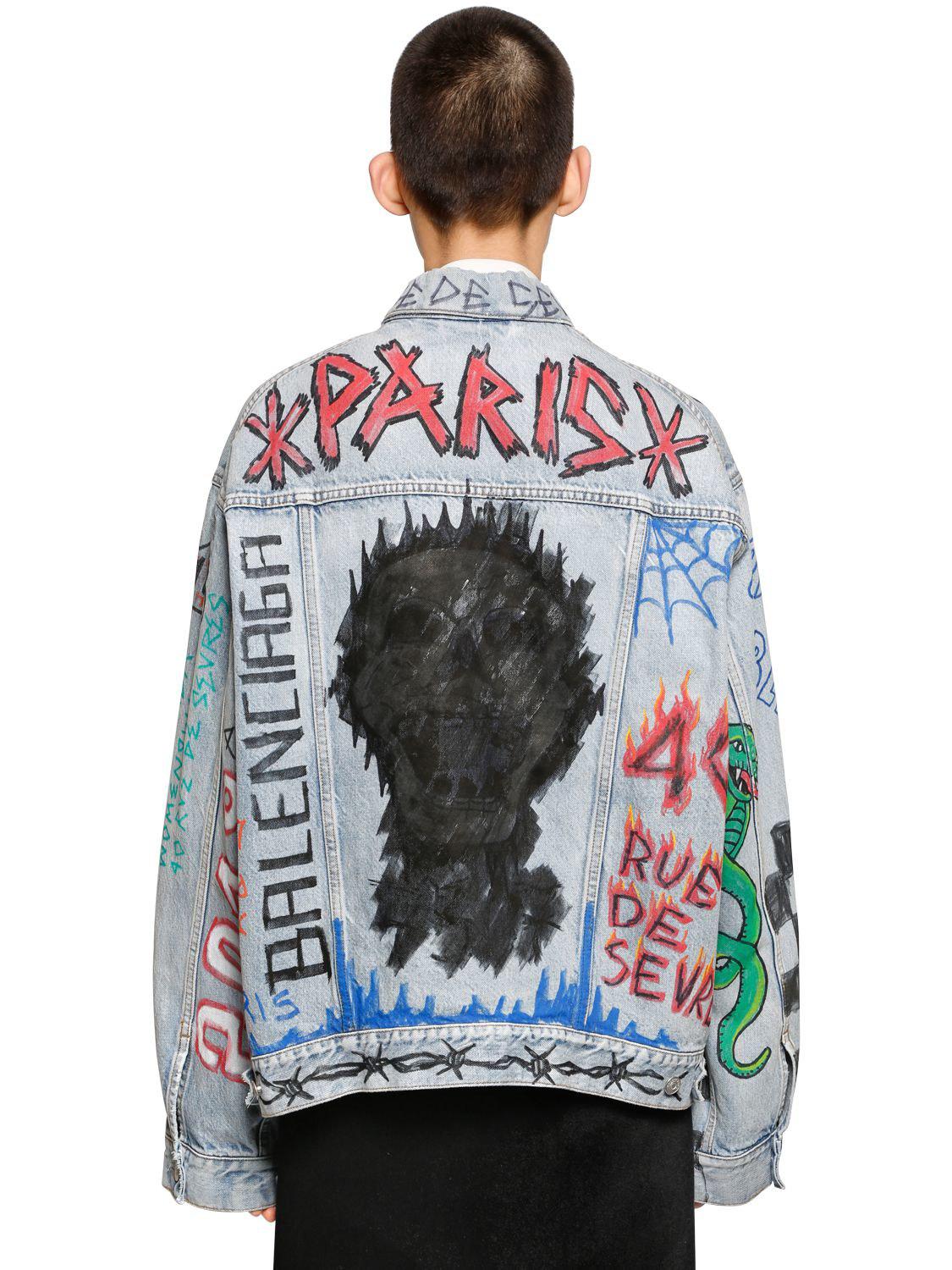Balenciaga graffiti jacket sale