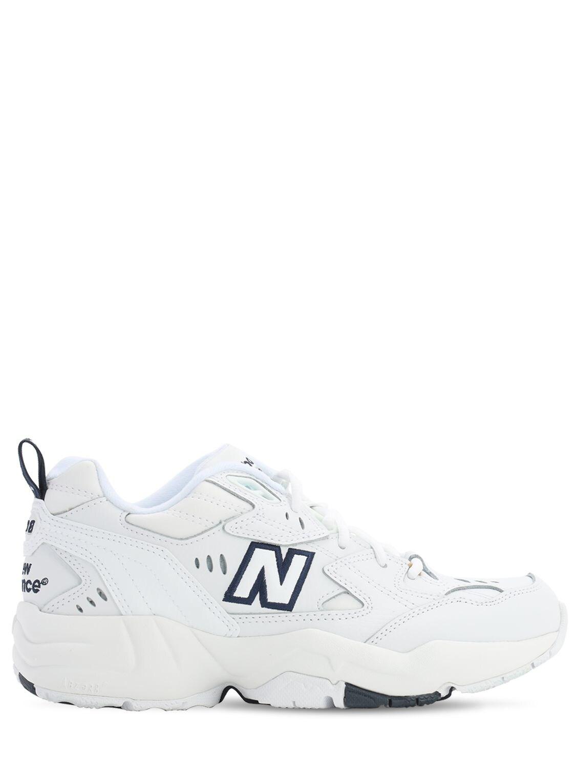 New Balance Leather 608 in White/Navy (White) - Lyst