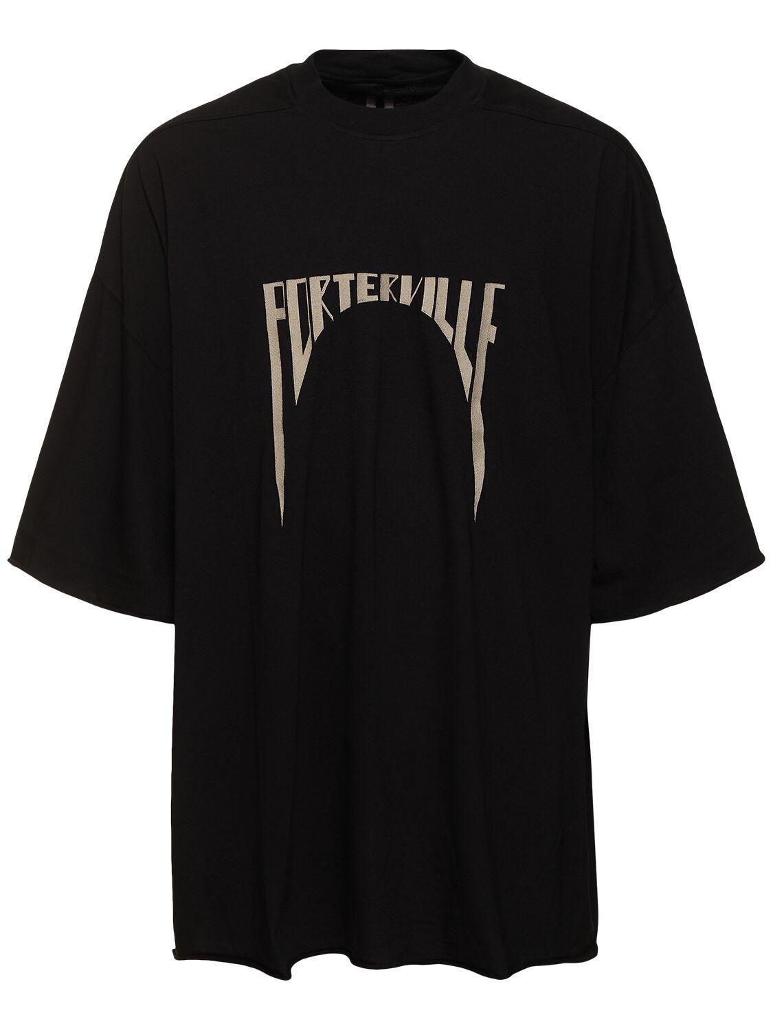 Rick Owens メンズ ブラック Tommy T Porterville Tシャツ Tシャツ