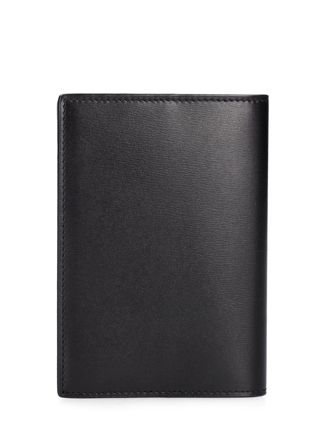 Saint Laurent Tiny Cassandre Leather Passport Case in Black for Men | Lyst