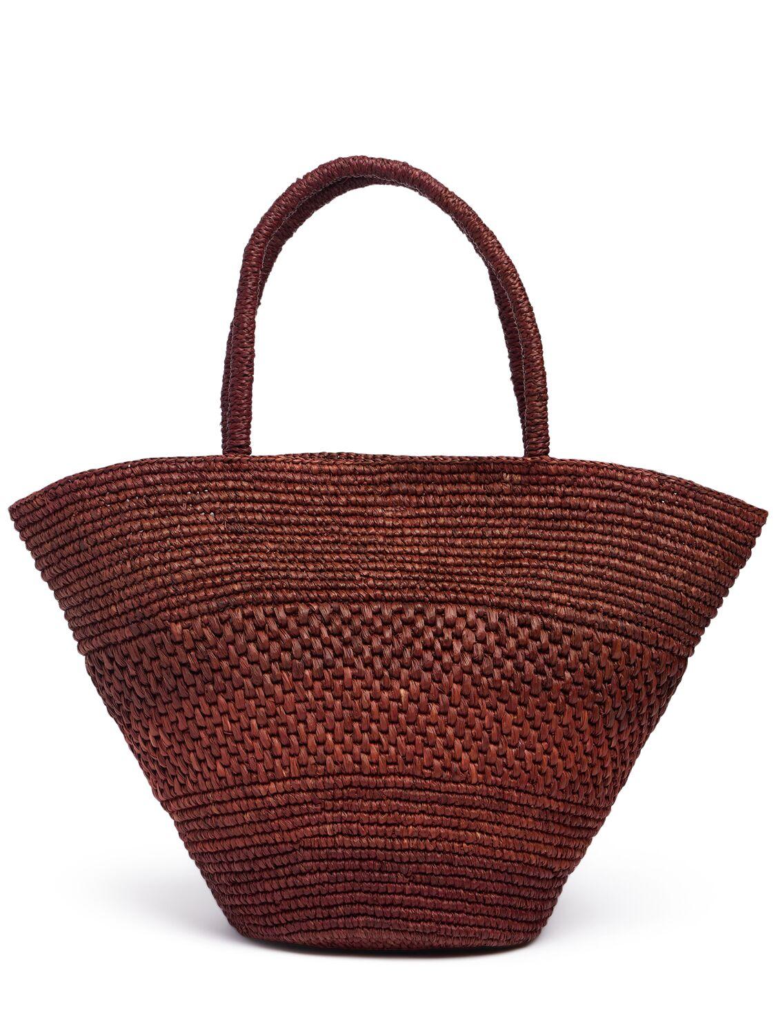 The Row Emilieラフィアトートバッグ レッド | Lyst