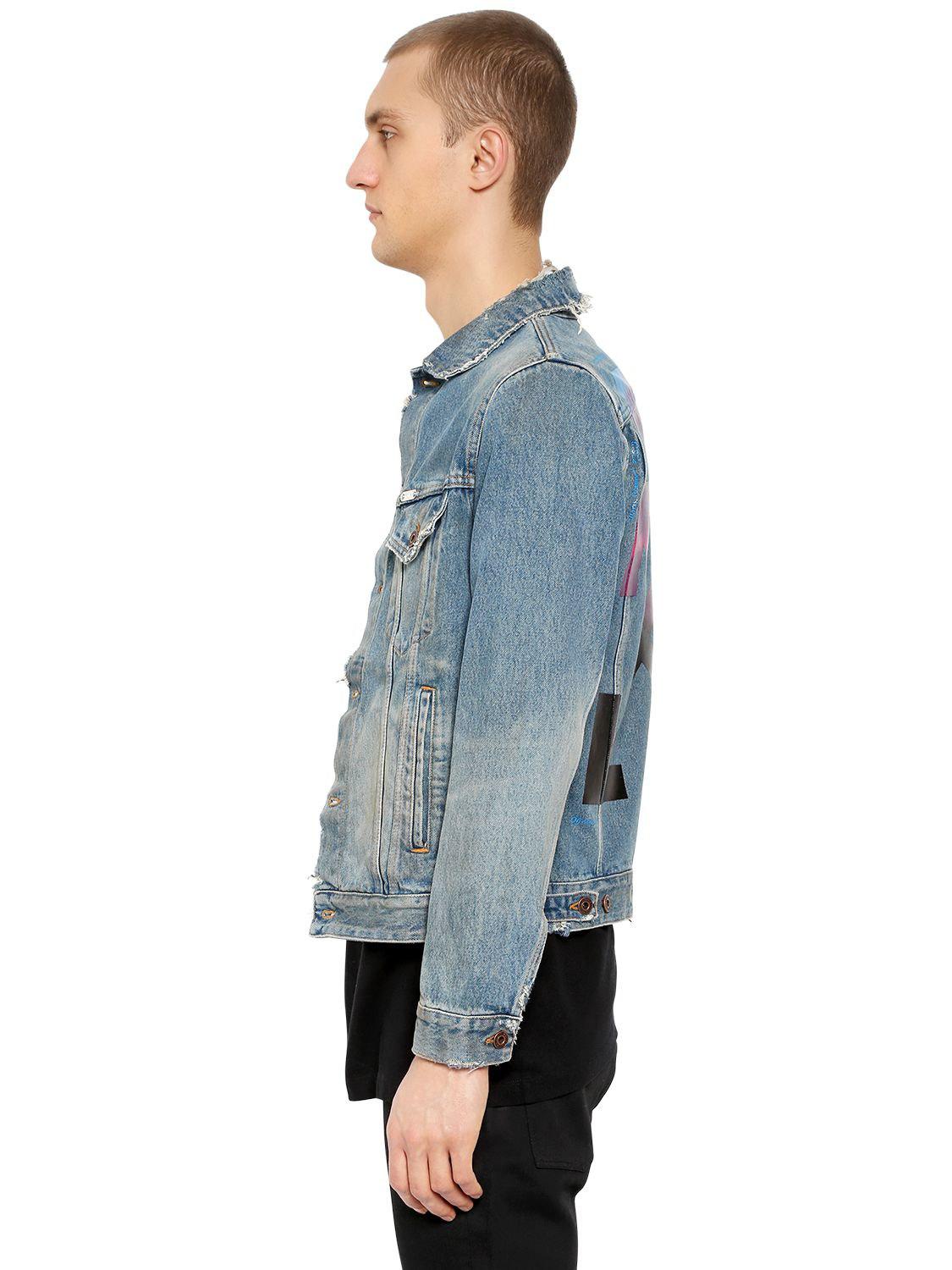 gradient denim jacket