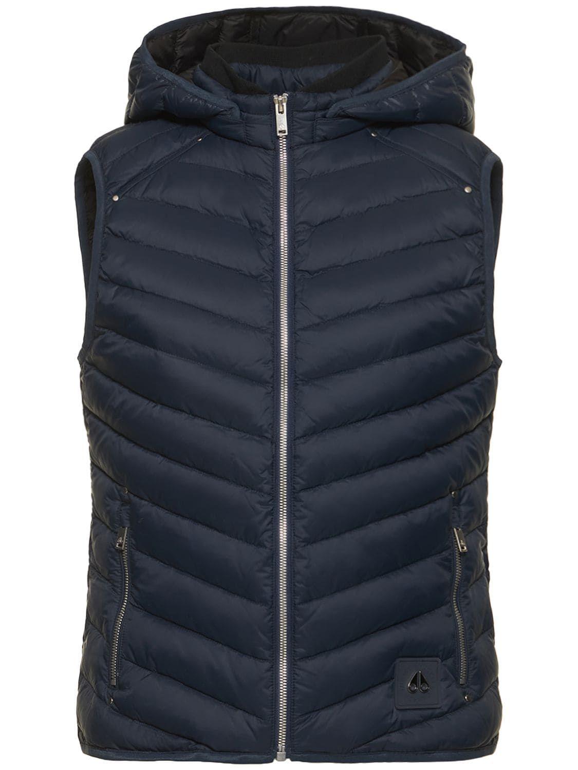 Moose Knuckles Air Slim Fit Down Vest in Blue Lyst