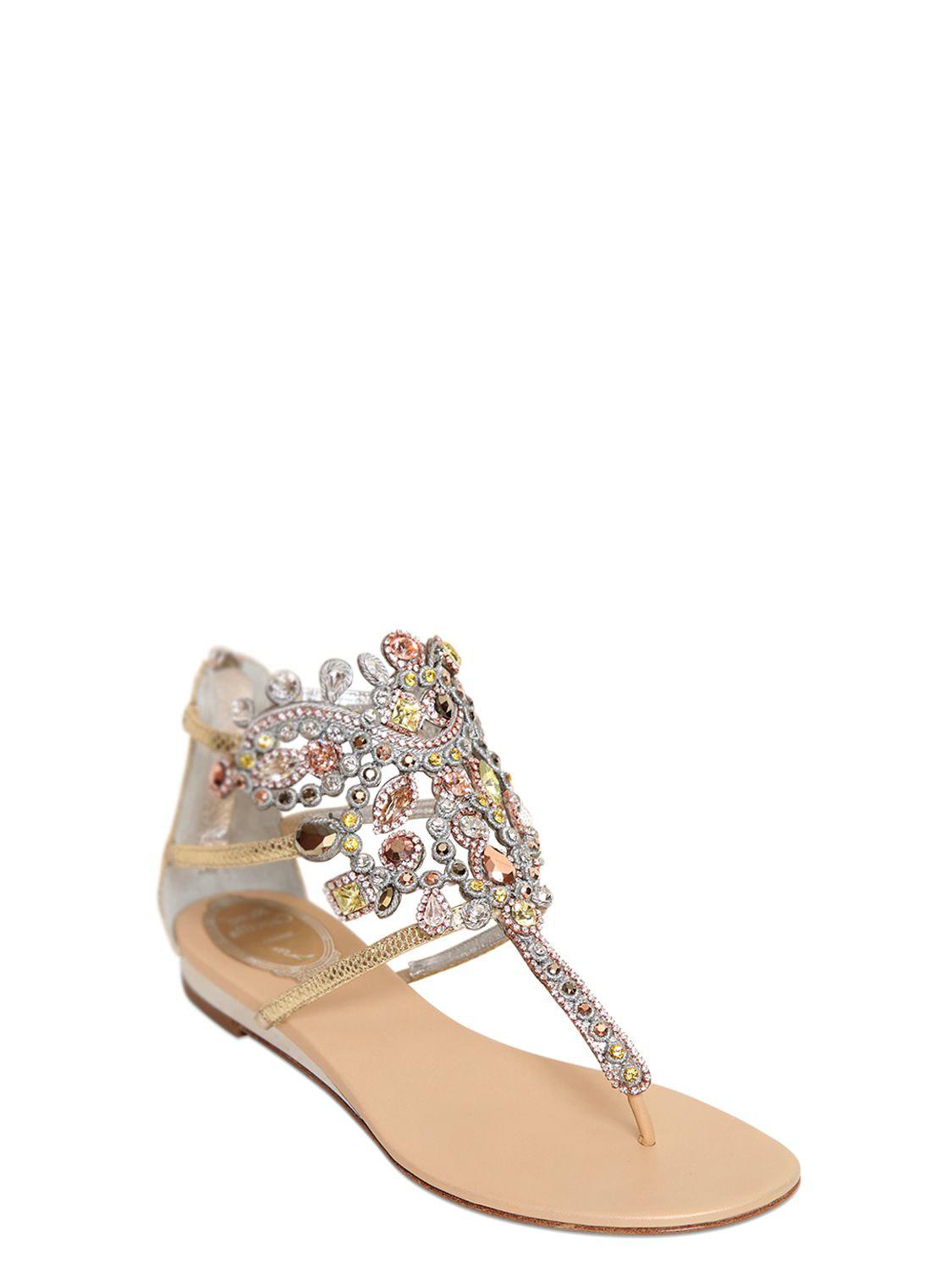 rene caovilla swarovski sandals