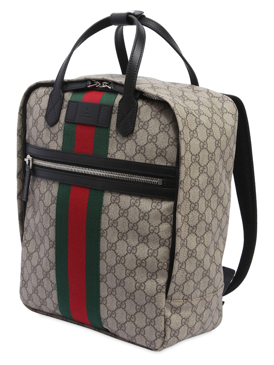 Gucci Synthetic Gg Supreme Backpack in Beige (Natural) - Lyst