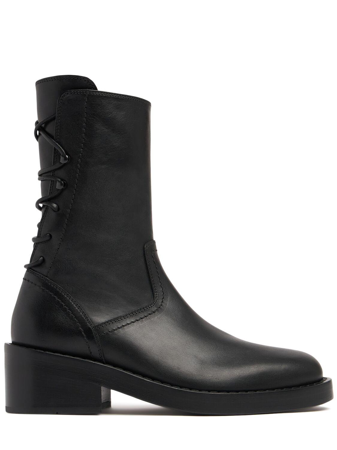 Ann Demeulemeester 40mm Henrica Leather Ankle Boots in Black Lyst Canada