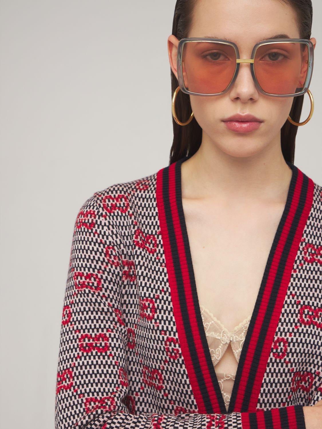 Gucci Gg0903s Oversize Squared Sunglasses - Lyst