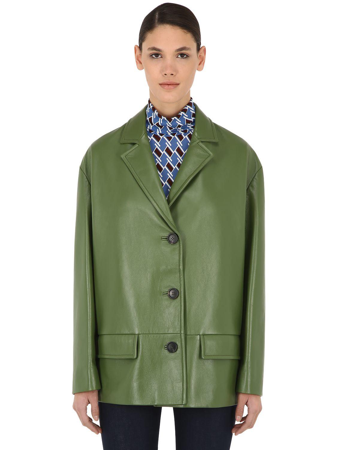 prada green coat