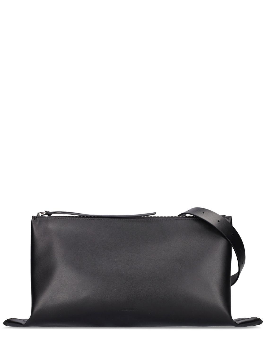 Jil Sander Medium Empire Shoulder Bag W/ Buckle in Black | Lyst