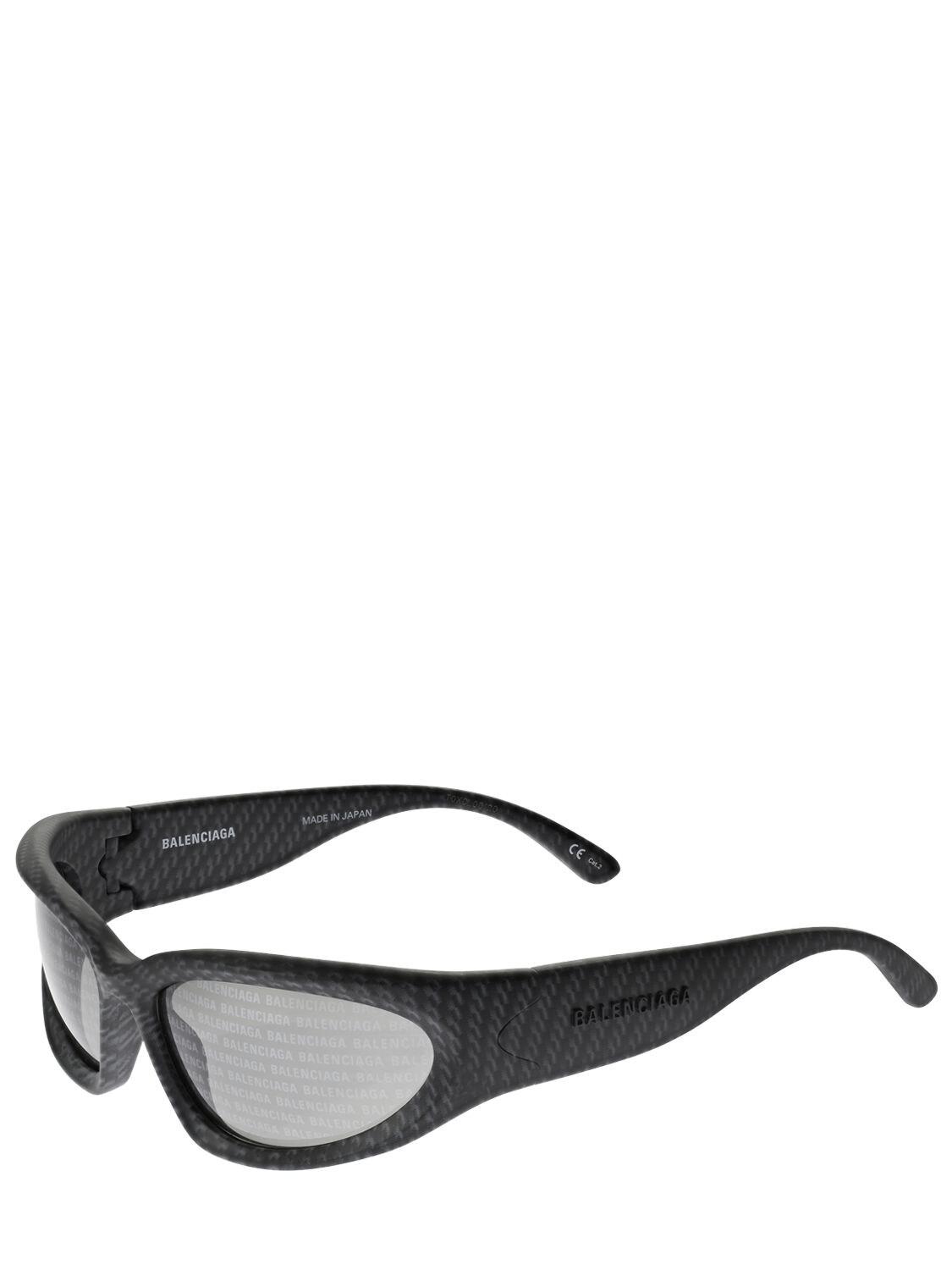 Balenciaga Swift Oval 0157s Monogram Sunglasses in Metallic | Lyst