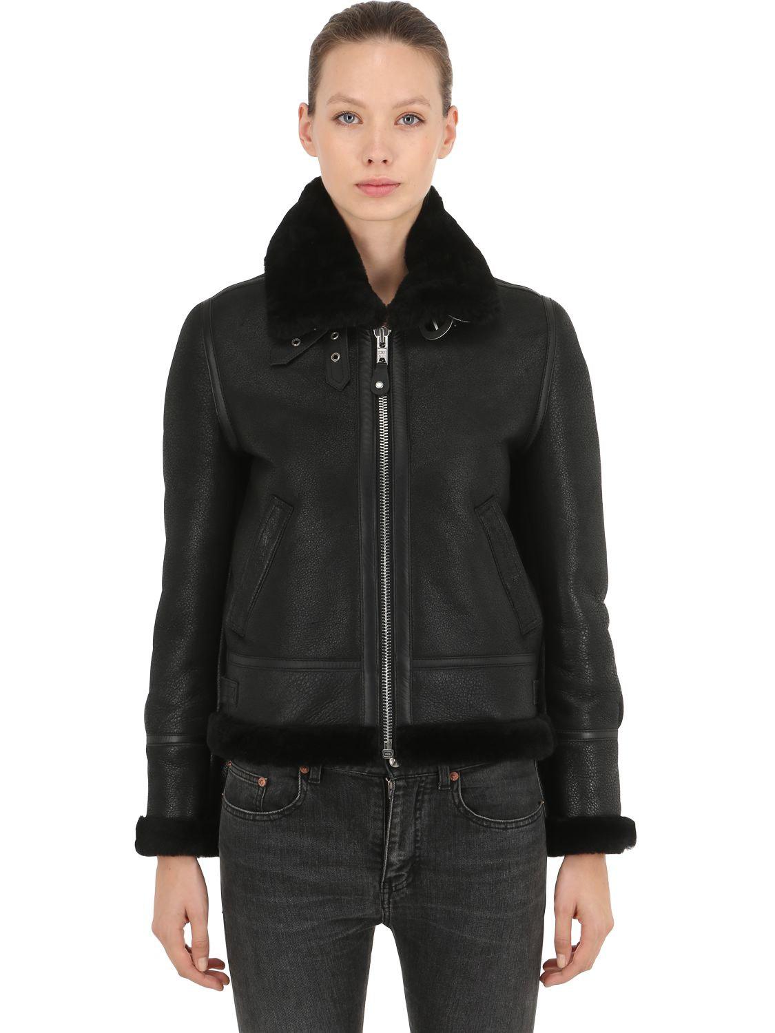Leather Nyc 1257 Lcw Jacket Schott Women's Aviator Black z7Cn1q