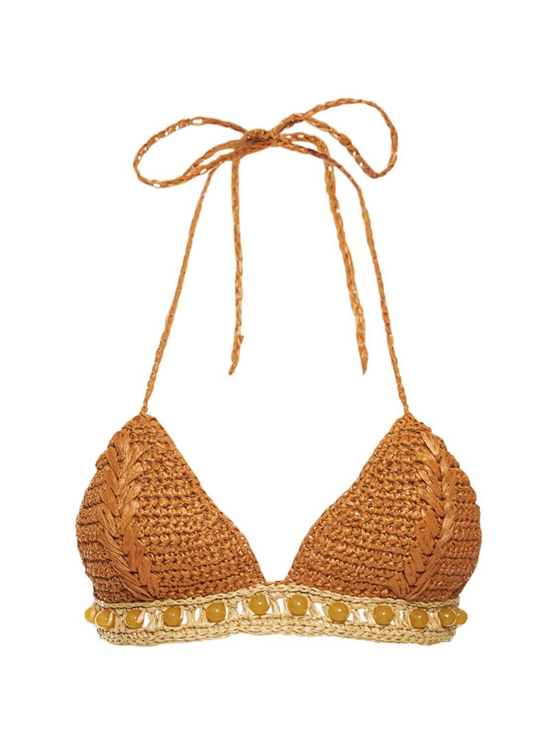 Alberta Ferretti Crochet Bra Top | Lyst