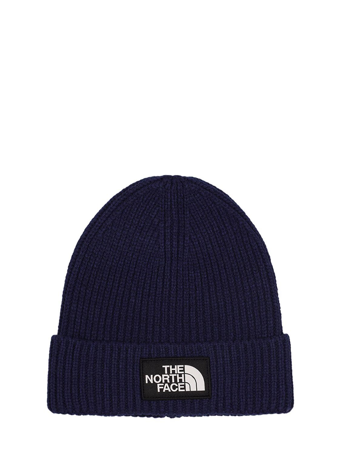 navy blue north face beanie